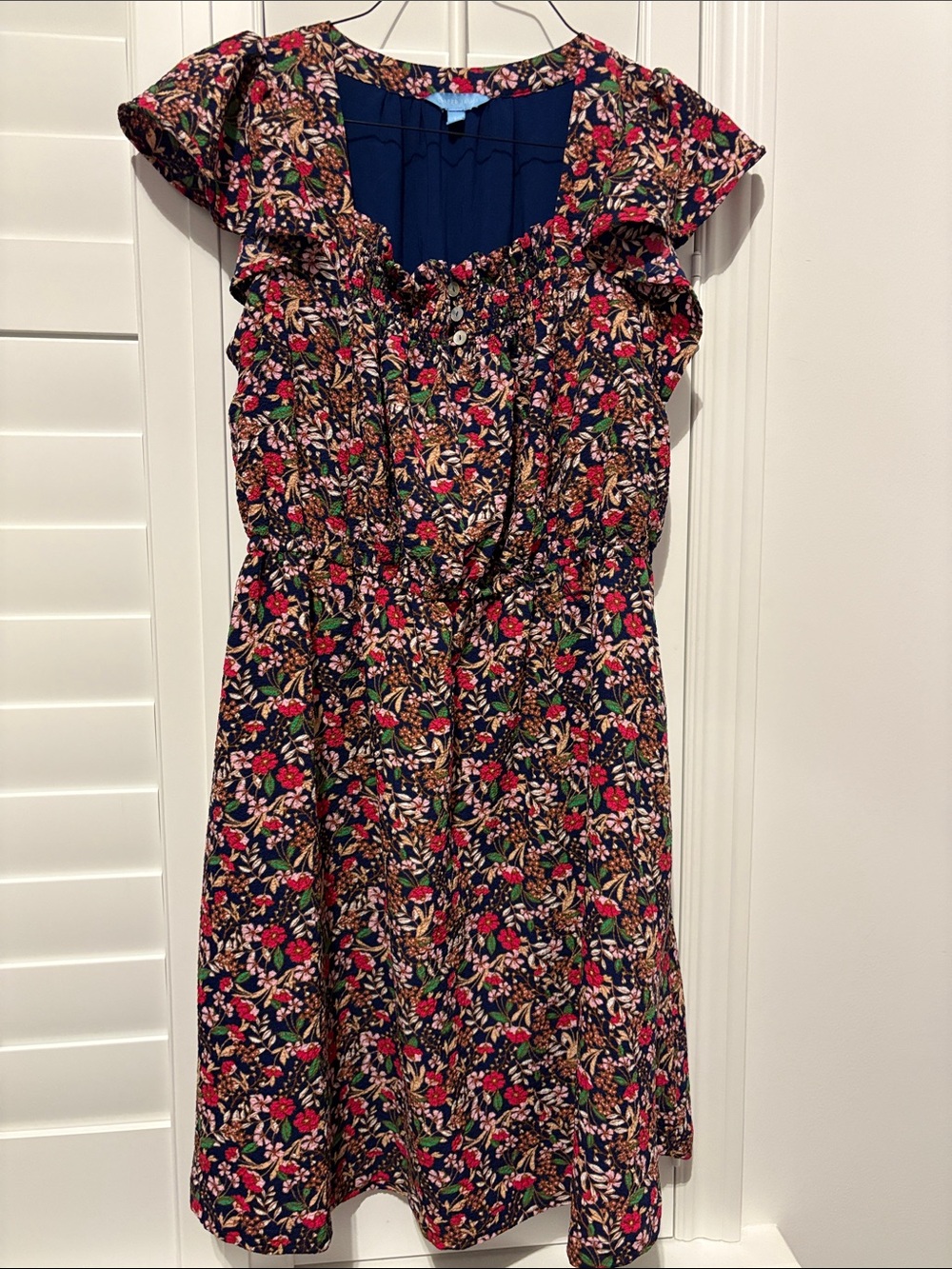 Draper James smocked floral dress size large